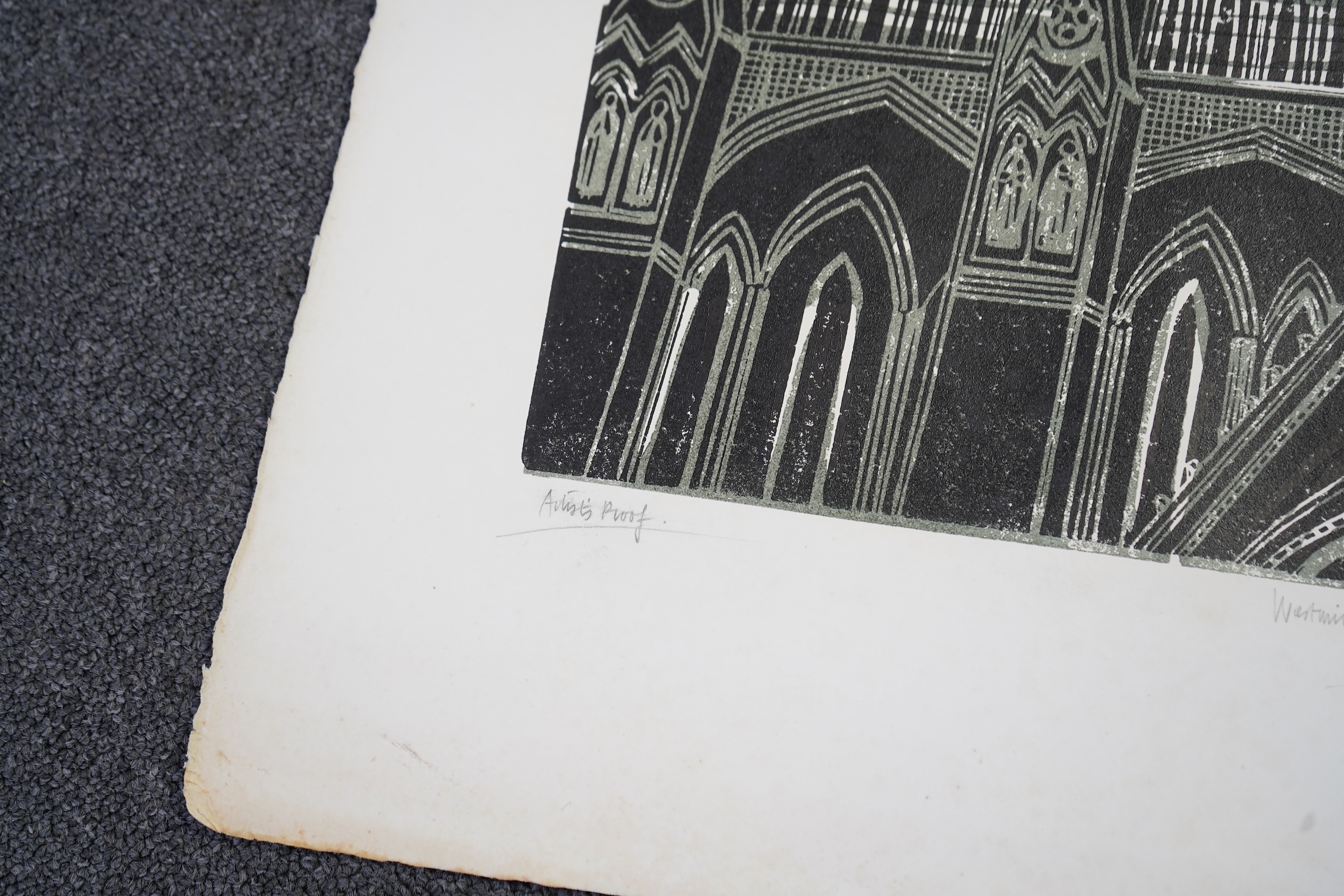 Robert Tavener RE, 1920-2004, 'Westminster Abbey, Rose Window'